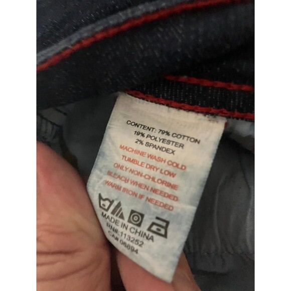 Apple Bottoms Women’s Jeans Size 13/14 Y2K Red Embroidered Pockets Vintage - Picture 6 of 14